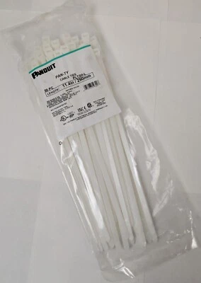 50 bridas de cable Panduit PLT3H-L 11,4 pulgadas 290 mm PAN-TY nailon natural 6,6 120 lb NUEVO Foto 1 de 3