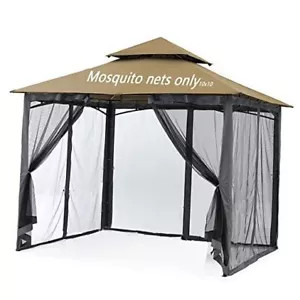 Mosquito Netting for Gazebo Canopy, Replacement Screen Walls Netting 10x10FT - Picture 1 of 8