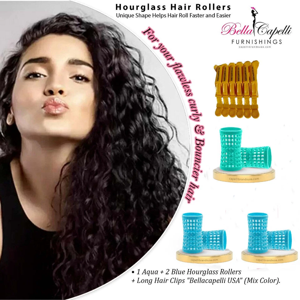 20% OFF - 2 Packs Blue +  1 Aqua + 12 pack of Bella Hair Clips - Image 1 of 4
