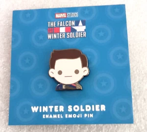 100% Soft Marvel Winter Soldier Enamel Emoji Pin New NOS MIP - Picture 1 of 4