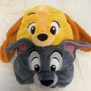 Tokyo Disney Resort Lady & Tramp Ears HeadBand Cap Hat Fluffy Set of 2 Japan - Picture 1 of 4
