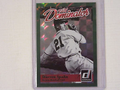 2014 Panini Hall of Fame 75th Anniversary Elite Dominator Card  Warren Spahn  - Image 1 of 3