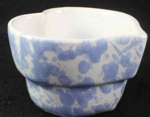Bennington Potters Agate Morning Glory Blue Heart Shaped Bowl - Picture 1 of 5