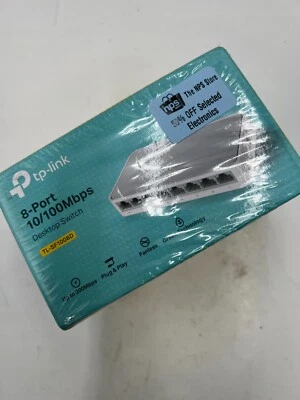 TP-Link TL-SF1008D 8-Port 10/100Mbps Fast Ethernet Unmanaged Desktop Switch - Image 1 of 4