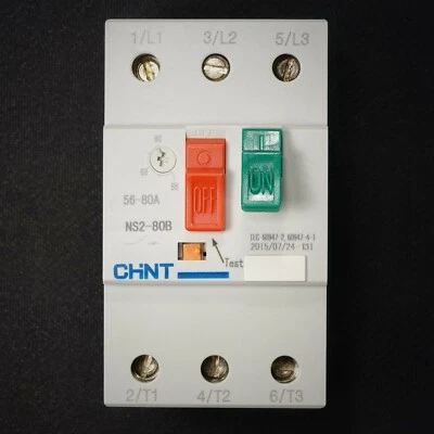 CHINT NEW Manual Motor Starter MMS Breaker Overload 56 - 80 Amp DIN Rail Mount CE