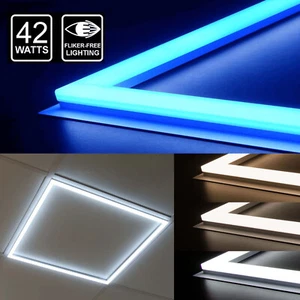 42 W 595x595 mm 2x2 telaio pannello LED da incasso bordo luce bordo bianco fresco 6000K - Foto 1 di 12