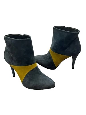 Botín Stuart Weitzman Azul Verde Color Bloque Gamuza Talla 36 6 Foto 1 de 4