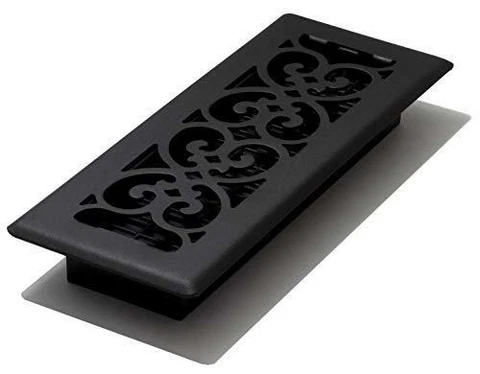 Decor Grates ST310 Decor Floor Register, 3x10 Inches, Textured Black Cover