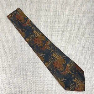 Vintage Melliard of London All Silk Necktie Tropical Floral Print Made in Italy - Picture 1 of 6
