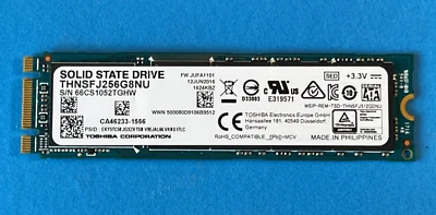 Toshiba 256GB M.2 SSD DRIVE SED OPAL ENCRYPTION ENTERPRISE CLASS THNSFJ256G8NU - Image 1 of 3