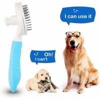 ABS Self Cleaning Dog Cat Slicker Brush Grooming Comb Shedding Tool Hair Home