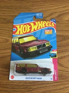 HOT WHEELS 2022 HW DRIFT 4/5 - VOLVO 240 DRIFT WAGON BURGUNDY - Picture 1 of 4