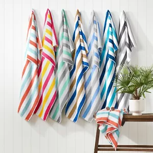 4 Pack of Cabo Cabana Beach Towels, 30x70 Extra Large Striped RingSpun Cotton - Picture 1 of 64