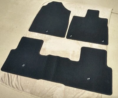 Juego de 3 alfombrillas alfombrillas negras originales Honda Pilot 2023-2024 nuevas Foto 1 de 4