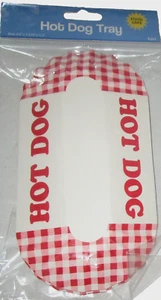 HOT DOG TRAY SET ~ 3.5" x 7.375" x 1.5" ~ 8 Pcs.~ Food Safe - Picture 1 of 1