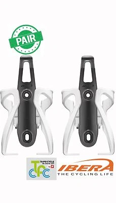Adjustable Bike Bicycle Water Bottle Cage Drink Mount Holder PAIR White IB-BC17  - Image 1 of 4