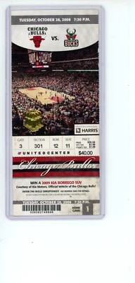 10/28 2008	Derrick Rose NBA Debut Chicago Bulls	Ticket - Image 1 of 3