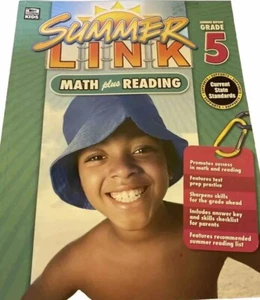 Summer Link Grade 5 Math Plus Reading Workbook Fast Shipping Practice Skills - Picture 1 of 7