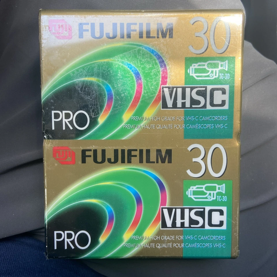 FujiFilm Pro VHS-C Premium пустой видеокамеры ленты 2 упаковки PHG-TC30 новый запечатанный - Изображение 1 из 2
