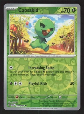 Capsakid 028/198 Reverse Holo Pokemon SV01: Scarlet & Violet Base Set - Image 1 of 2