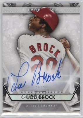 2019 Topps Diamond Icons Diamond Icons Auto /25 Lou Brock #DIA-LB Auto HOF - Image 1 of 2