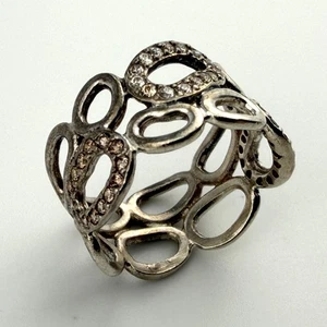 Pandora Ring Kreis der Freunde Größe 6,5 Klar/Champagner CZ & SS .925 190834CZ - Bild 1 von 7