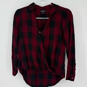 Blusa Madewell Buffalo Cuadros Envolvente Frontal XXS Leñador Vacaciones Aire Libre Cuadros - Imagen 1 de 12