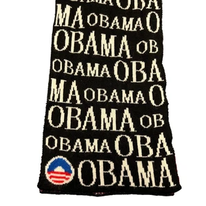 Markenlos weicher Barack Obama Hope Logo Schal 80" x 7" schwarz Spruch - Bild 1 von 7
