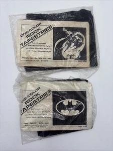 Vintage NOS 1989 Batman Tapestry - Nikry Novelties 44”x44” - Lot Of 2 - Picture 1 of 8