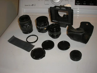 Lote de lentes y tapas Minolta y OTROS VINTAGE SIN PROBAR 4 piezas o restaurar SH gratis Foto 1 de 3