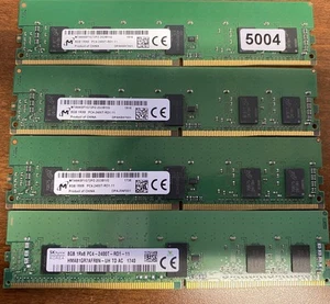 Mémoire serveur ECC Micron 8 Go 1Rx8 PC4-2400T-RD1-11 MTA9ASF1G72PZ-2G3B1IG - Photo 1/1