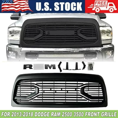 For 2013-2018 Dodge RAM 2500 3500 Front Bumper Grille Replacement Mesh Grill ABS Foto 1 de 4