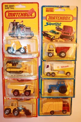 Lote de 8 Camiones Matchbox/Lesney Vintage 1976-1980 en paquetes blister originales Foto 1 de 4