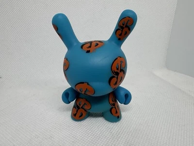 Kidrobot Andy Warhol Blue Money $$$ Dunny 1/20 3” Vinyl Figure Without Box - Image 1 of 3