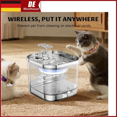 Katzenbrunnen 2,0L Trinkbrunnen für Katzen mit leiser Pumpe für Katzen 4 Filter - Bild 1 von 4