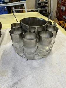 Vintage Dorothy Thorpe Stil MCM Mercury Verblassen Longdrinkglas & Eiskübel Set - Bild 1 von 1