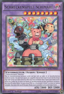 YuGiOh Schreckenspelz Schimäre (V.1) CROS-DE043 Rare NM 1st - Bild 1 von 2