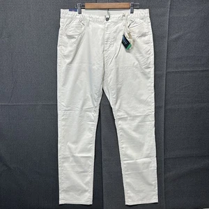 Faherty Mens Movement Pants Size 36x32 Light Beige Lightweight Cotton Blend NWT - Picture 1 of 4