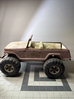Tonka Jeepster "Stump Jumper" Rosa Tapa Abierta 49250, MR-970, 13" Acero Prensado De Colección Foto 1 de 4