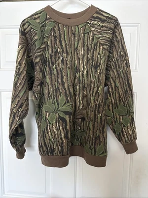 VTG LIBERTY REALTREE CAMOUFLAGE TREE LEAVES COLD WEATHER LS SHIRT HUNTING Large - Image 1 of 4