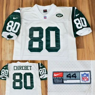 Camiseta Nike Wayne Chrebet New York Jets Auténtica Blanca Cosida NFL Hombres 44 L Foto 1 de 4