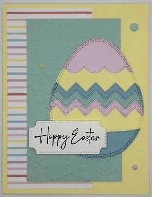 Stampin' Up! Pastel Egg Happy Easter Card w/Env UNLIMITED CARDS SHIP FOR $4.95! - Image 1 of 4