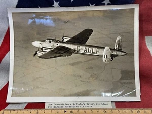 WW2 press release photo-AVRO LANCASTRIAN CIVIL PLANE - Picture 1 of 2