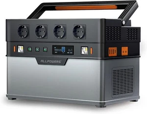 ALLPOWERS S1500 Tragbare Powerstation 1092Wh Akku Mobiler Stromspeicher für Camp - Bild 1 von 9