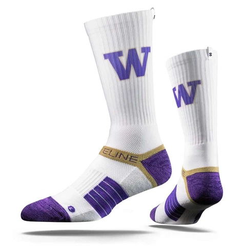 Washington Huskies Strideline Strapped Fit 2.0 Socks - White Cover