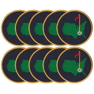 10 Stck. Golf Masters Augusta Logo Größe 2,9"x2,9" Nähen gestickte Bügelbild Patches - Bild 1 von 12