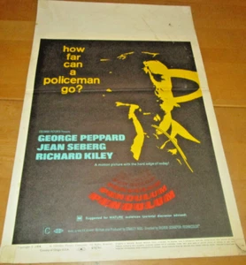 GEORGE PEPPARD JEAN SEBERG RICHARD KILEYin PENDEL Fensterkarte 22x14"1969 großartig - Bild 1 von 3