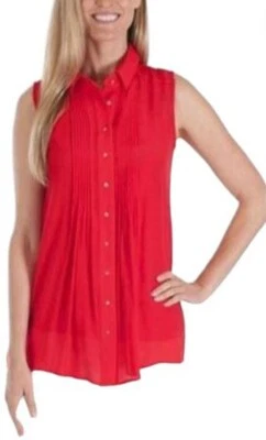 Fever女式双层无袖罂粟花衬衫 — 第 1/2 张图片