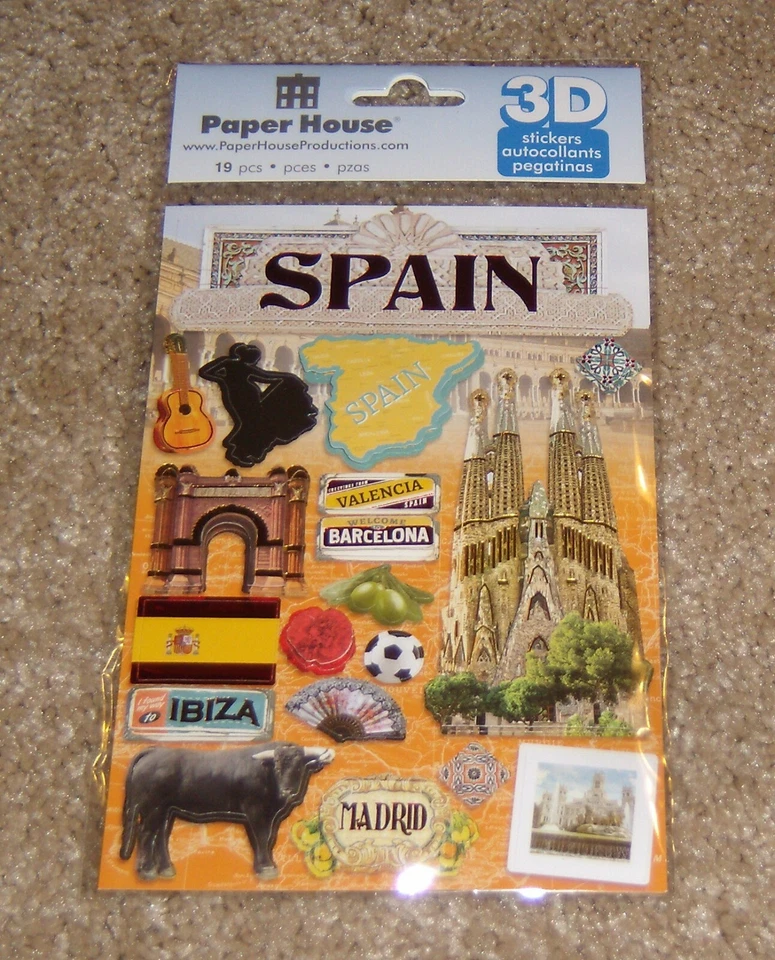 Pegatinas 2D Paper House ~ Destinos de viaje... España Foto 1 de 1