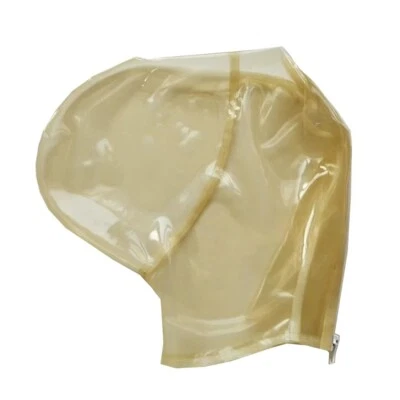 Latex Gummi Hood Transparent Clear Women Men Rubber Breathplay Mask 0.4mm - Image 1 of 3